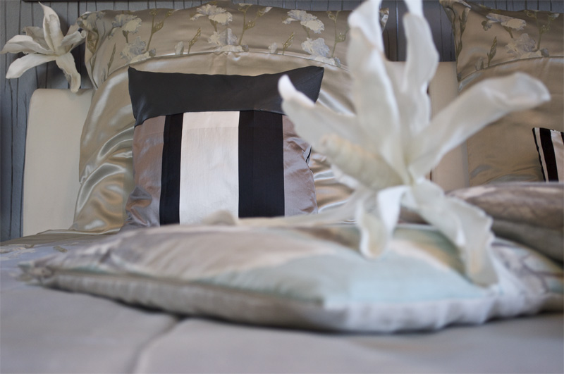 Seidenbettwäsche Iris im Nebel