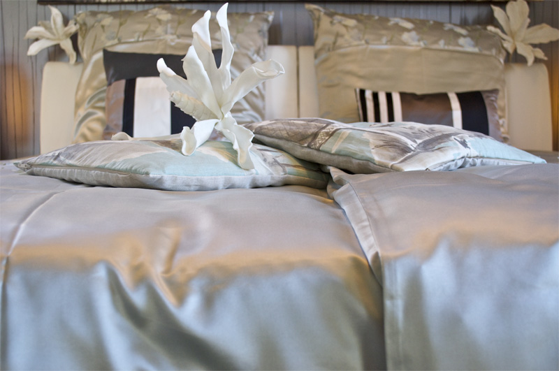 Seidenbettwäsche Iris im Nebel