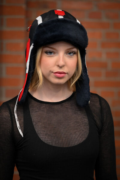 Fliegermütze mit Echtleder und Lammfell